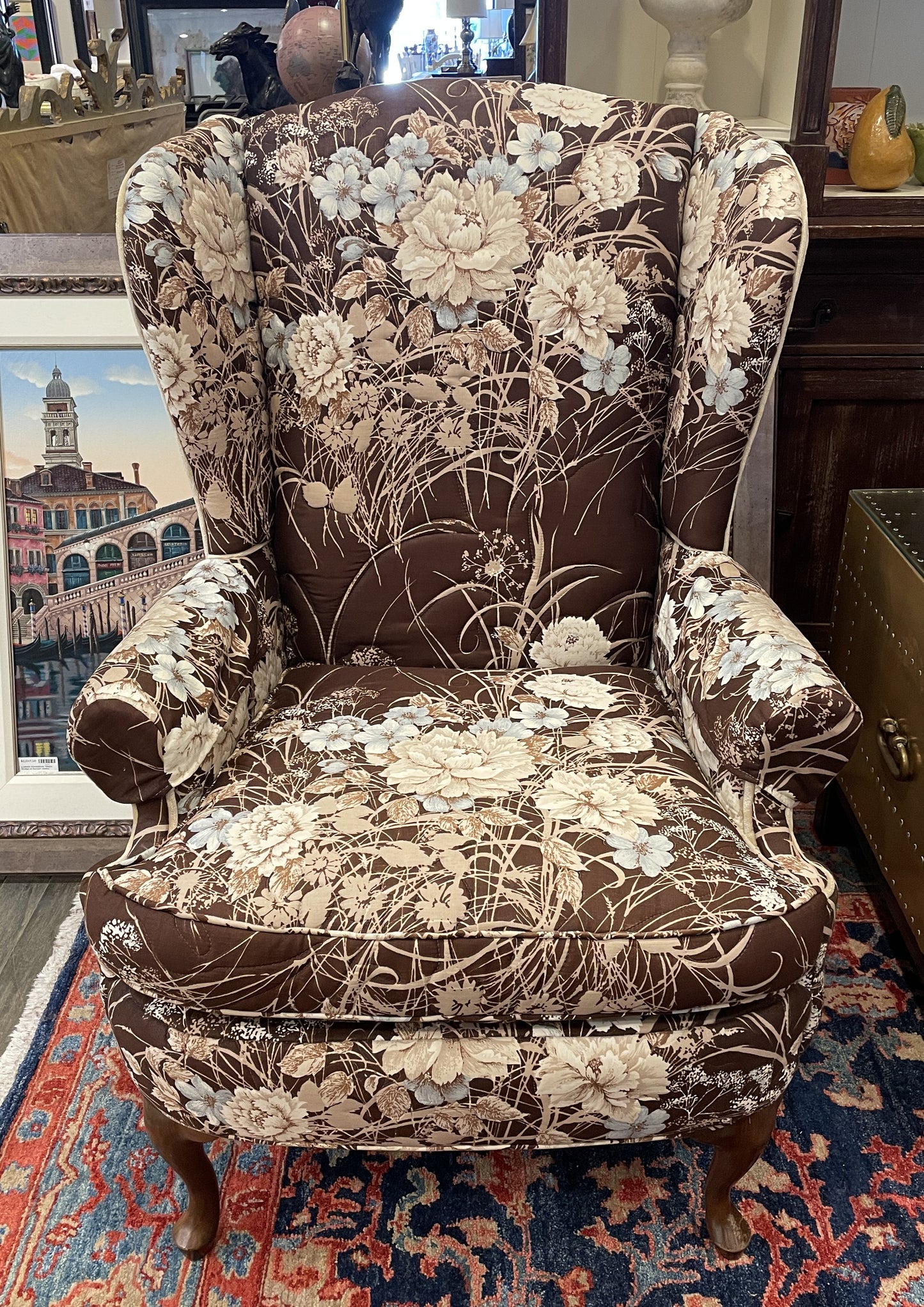 Berne Furniture Vintage Wingback Chair (Two available 037003)
