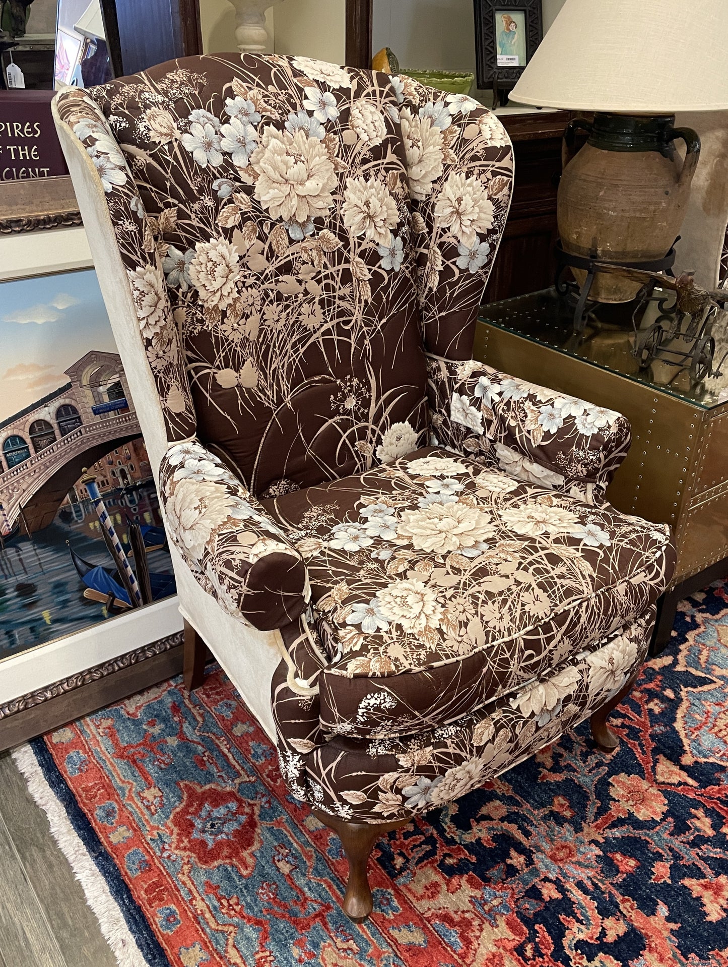 Berne Furniture Vintage Wingback Chair (Two available 037003)