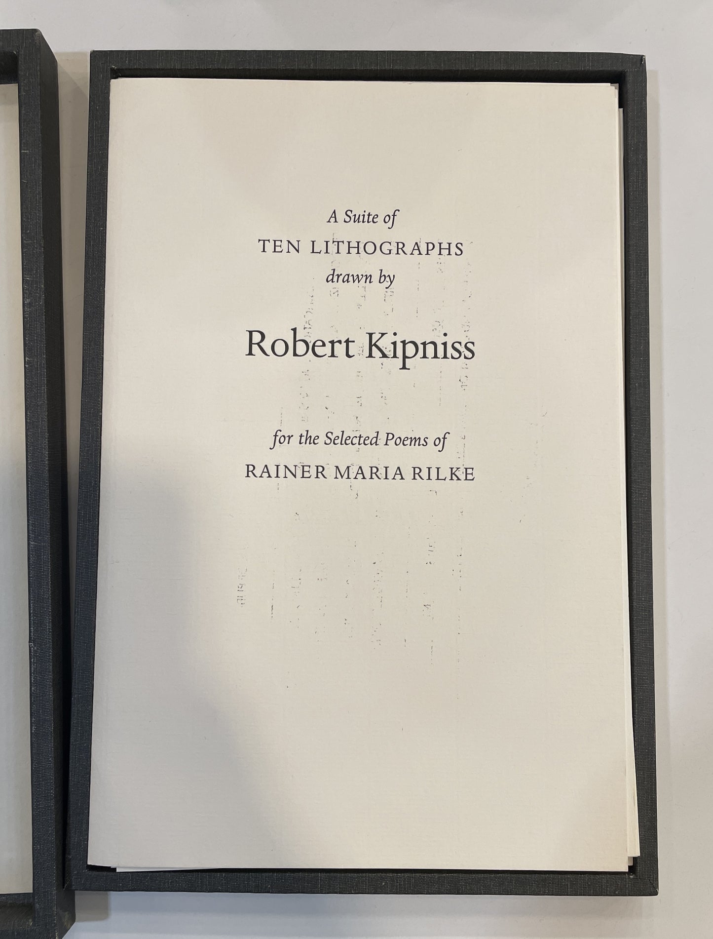 Robert Kipniss "Rilke" Portfolio with Certificate of Authenticity (01D02F)