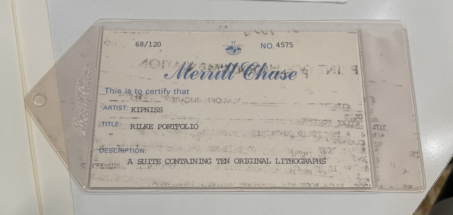 Robert Kipniss "Rilke" Portfolio with Certificate of Authenticity (01D02F)