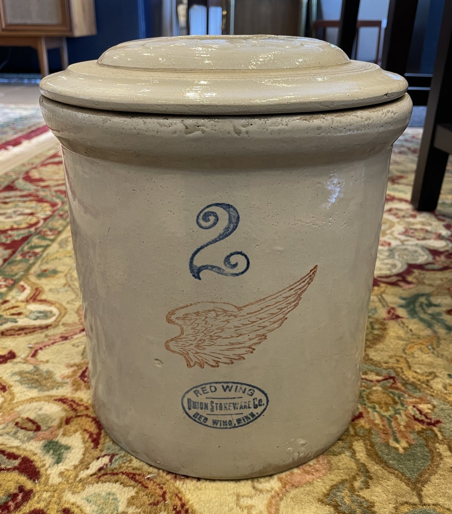 Redwing #2 Gallon Crock with Tulip Top, no bail (0NV002)