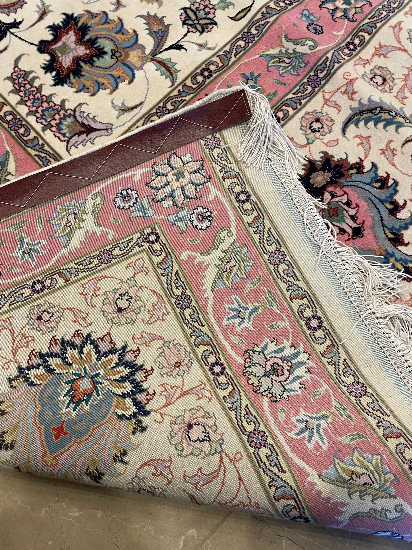 Hand Knotted Pink Rug (16.8x11) (LB5AKF)