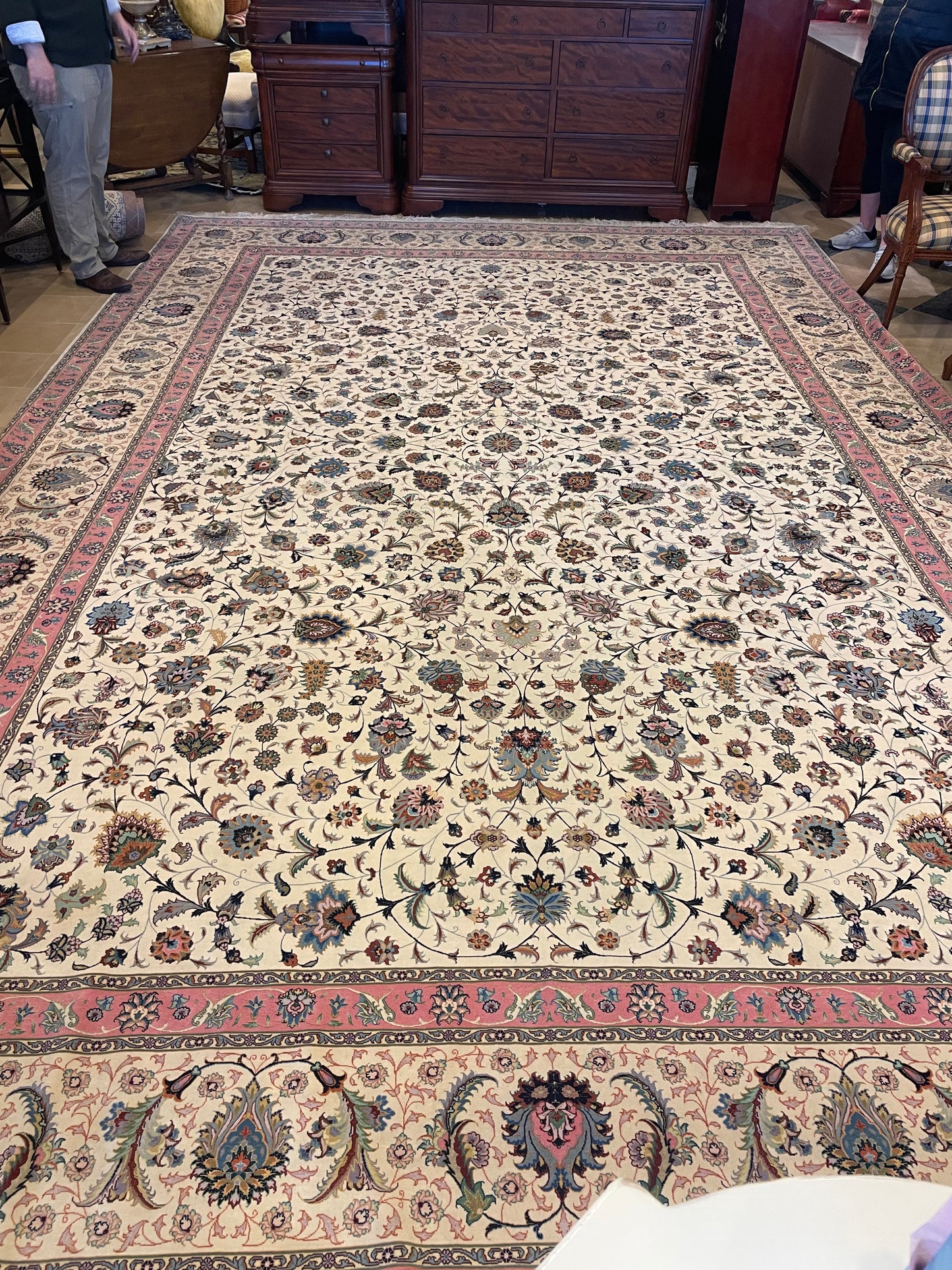 Hand Knotted Pink Rug (16.8x11) (LB5AKF)