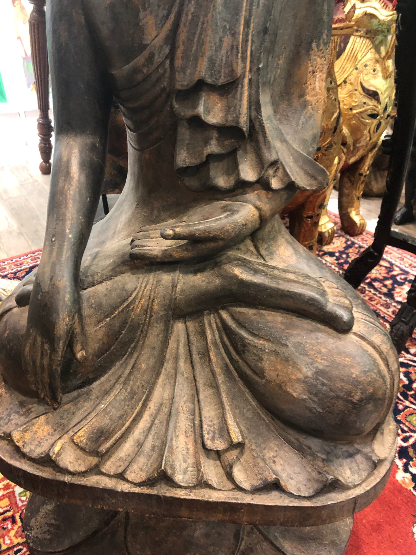 Antique Wood Buddha