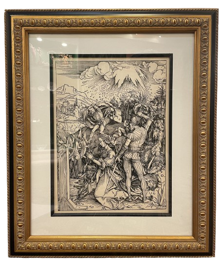 Albrecht Durer (after) "The Martyrdom of St. Catherine" 19th Century Woodblock (0CY005)