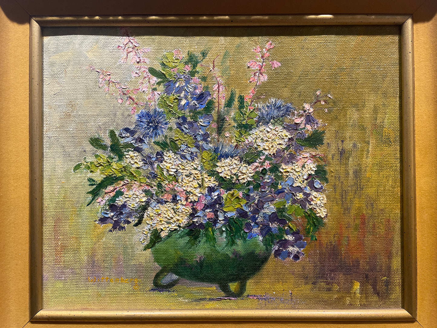 Jeanette Wittenberg "Floral Bouquet in Vase" Oil on Canvas (0I800B)