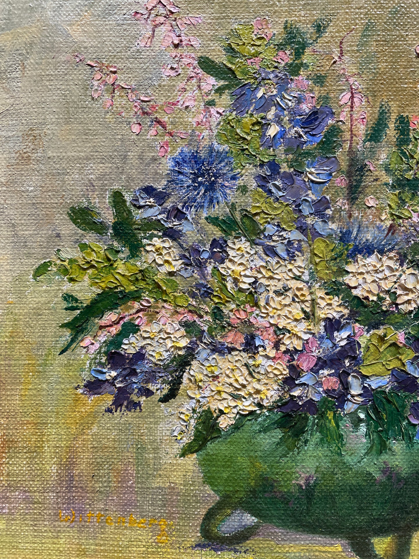 Jeanette Wittenberg "Floral Bouquet in Vase" Oil on Canvas (0I800B)