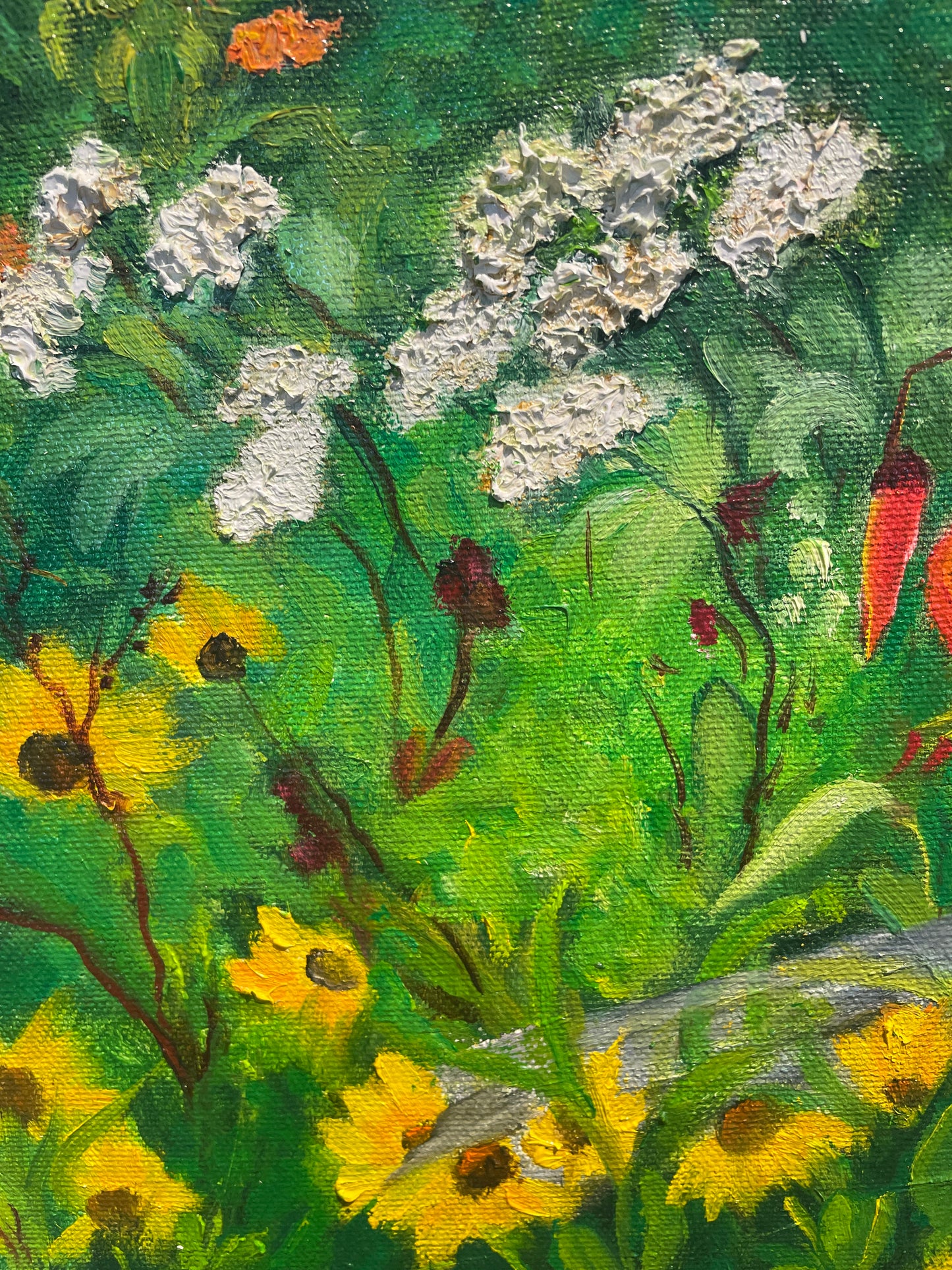 Jeanette Wittenberg Oil on Canvas "Sunflowers in the Summer" (0I800A)