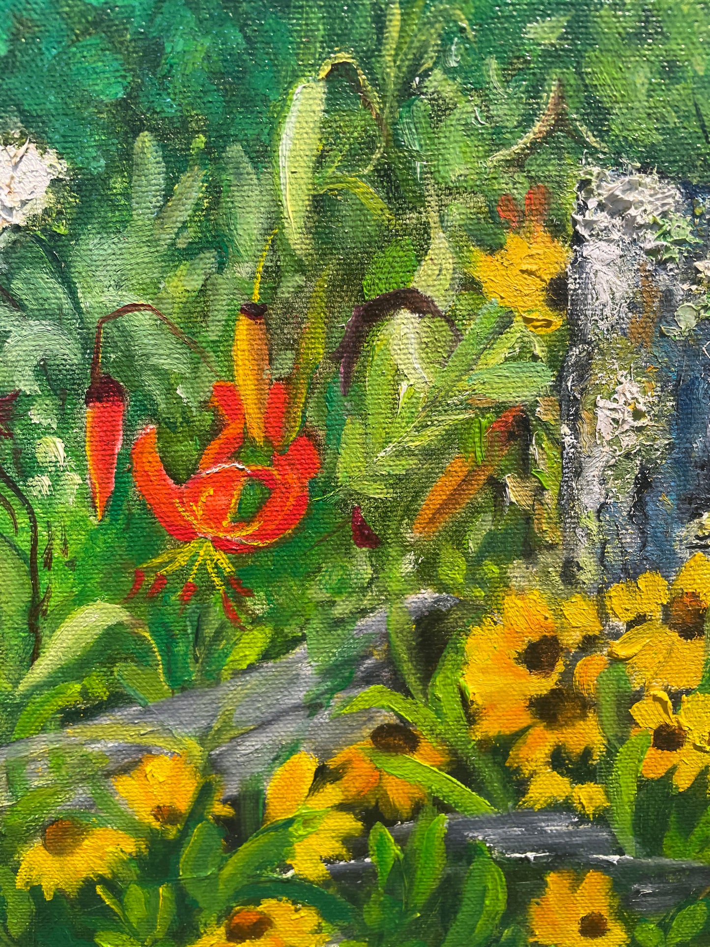 Jeanette Wittenberg Oil on Canvas "Sunflowers in the Summer" (0I800A)