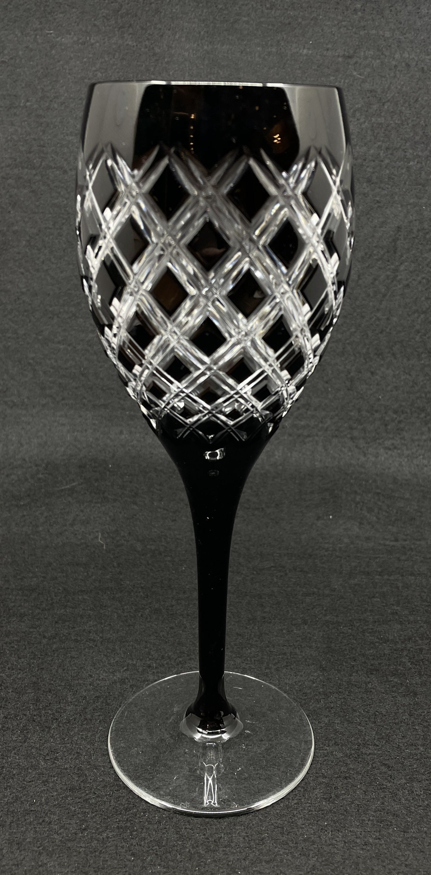 Ajka Faberge Athenee Black Water Goblet (Four available)