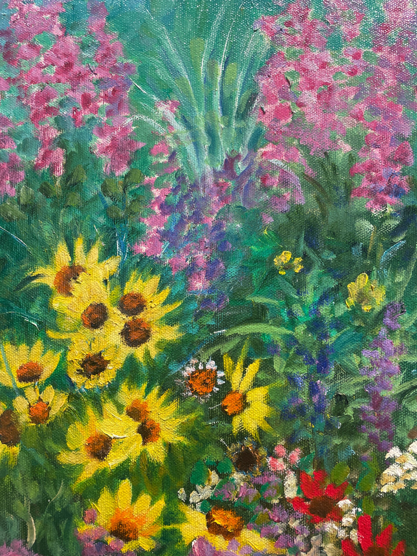 Jeanette Wittenberg "Summer Flowers in Bloom" Oil on Canvas (0I800C)