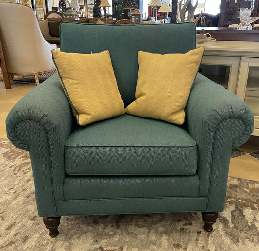 Ethan Allen Occasional Chair in Teal (03G00A)