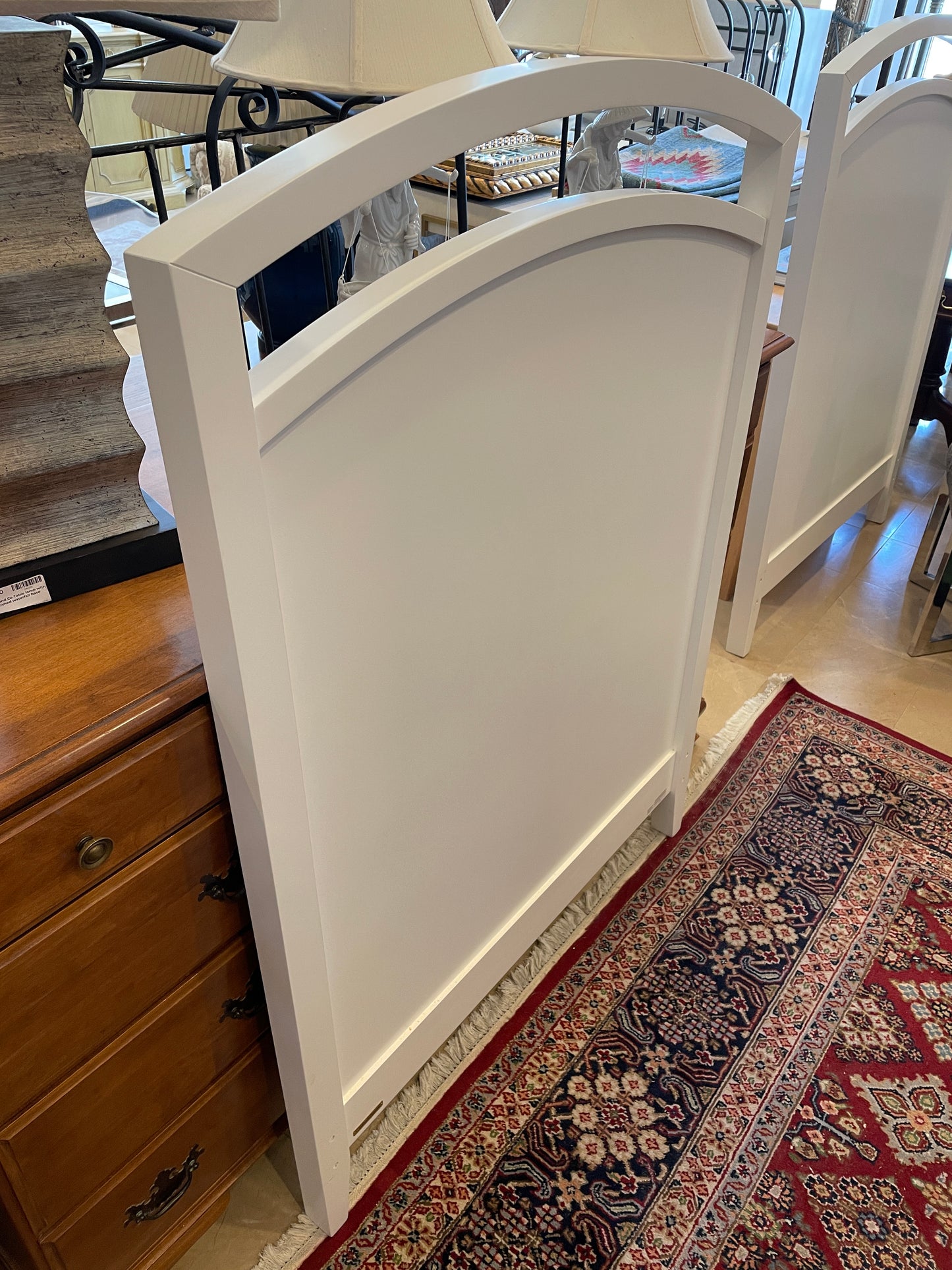 Crate & Barrel White Headboard (0OL002) (Two Available)