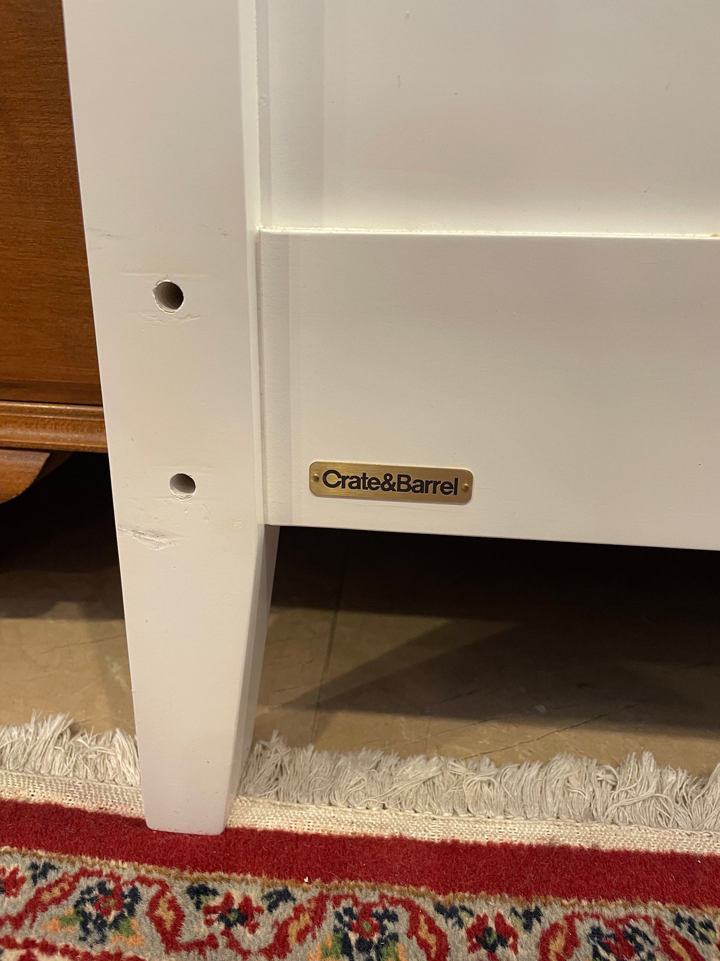 Crate & Barrel White Headboard (0OL002) (Two Available)