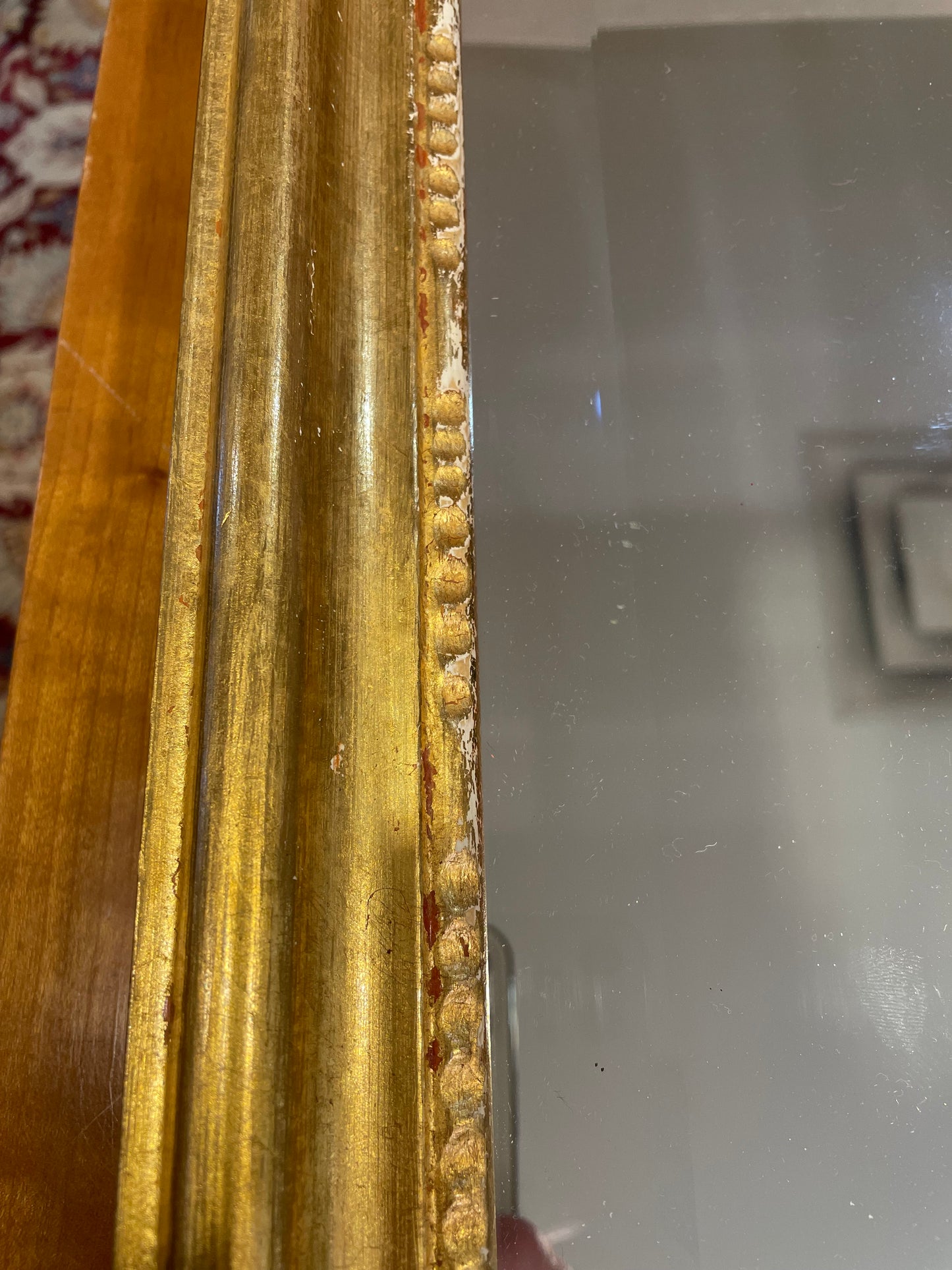 Gilded Shell Finial Mirror AS IS (JE31TN)