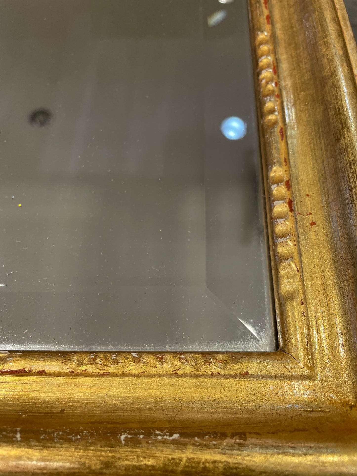 Gilded Shell Finial Mirror AS IS (JE31TN)