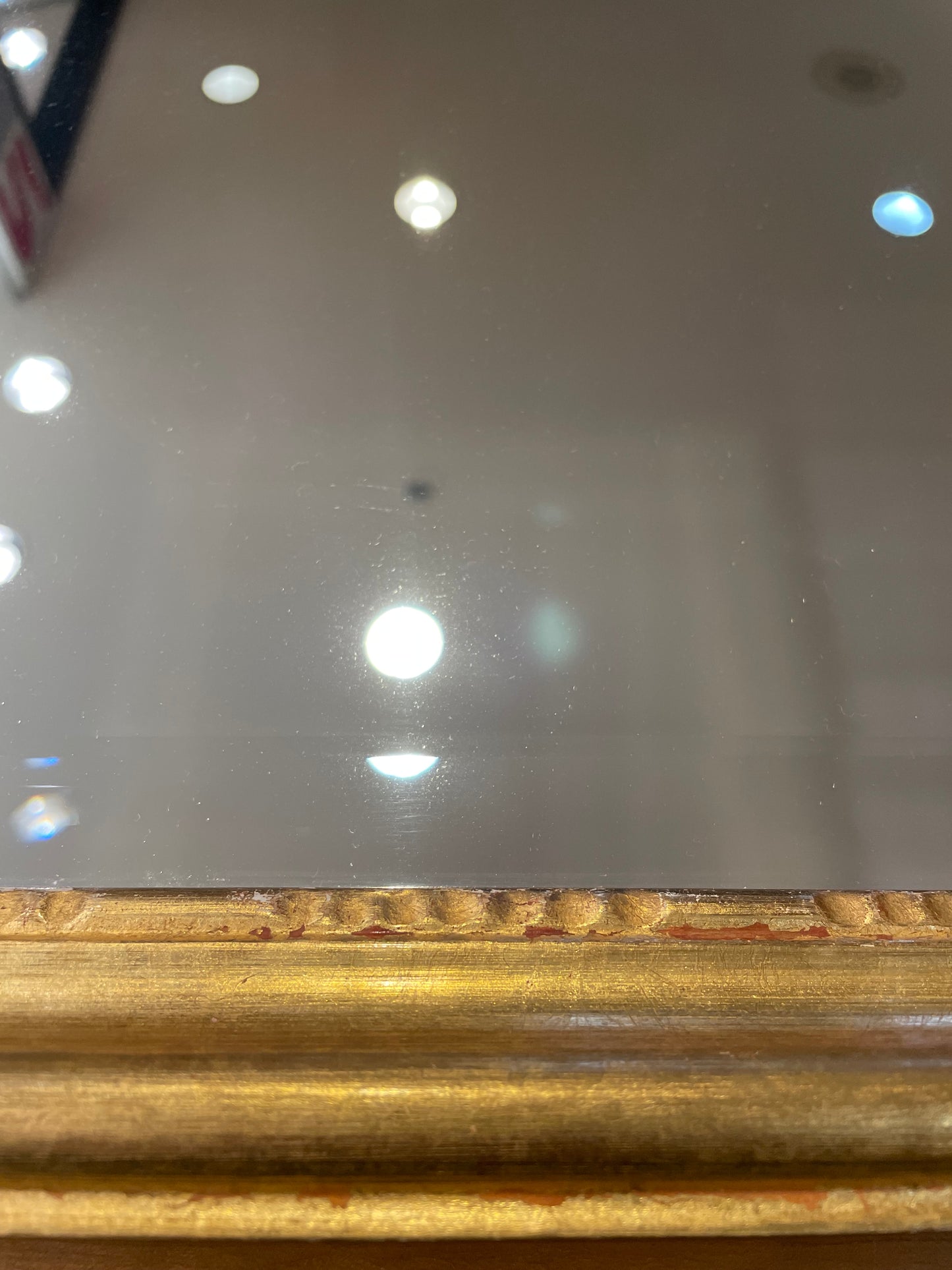 Gilded Shell Finial Mirror AS IS (JE31TN)