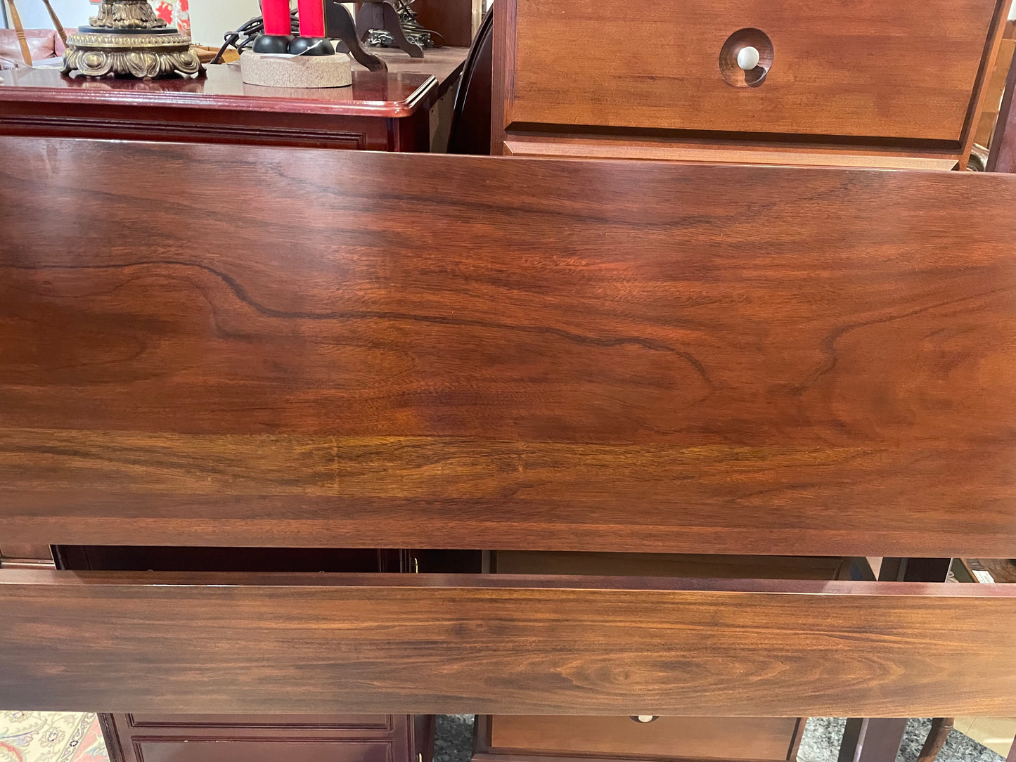 Henkel Harris Mahogany Canopy Queen Bed (3Q18X3)