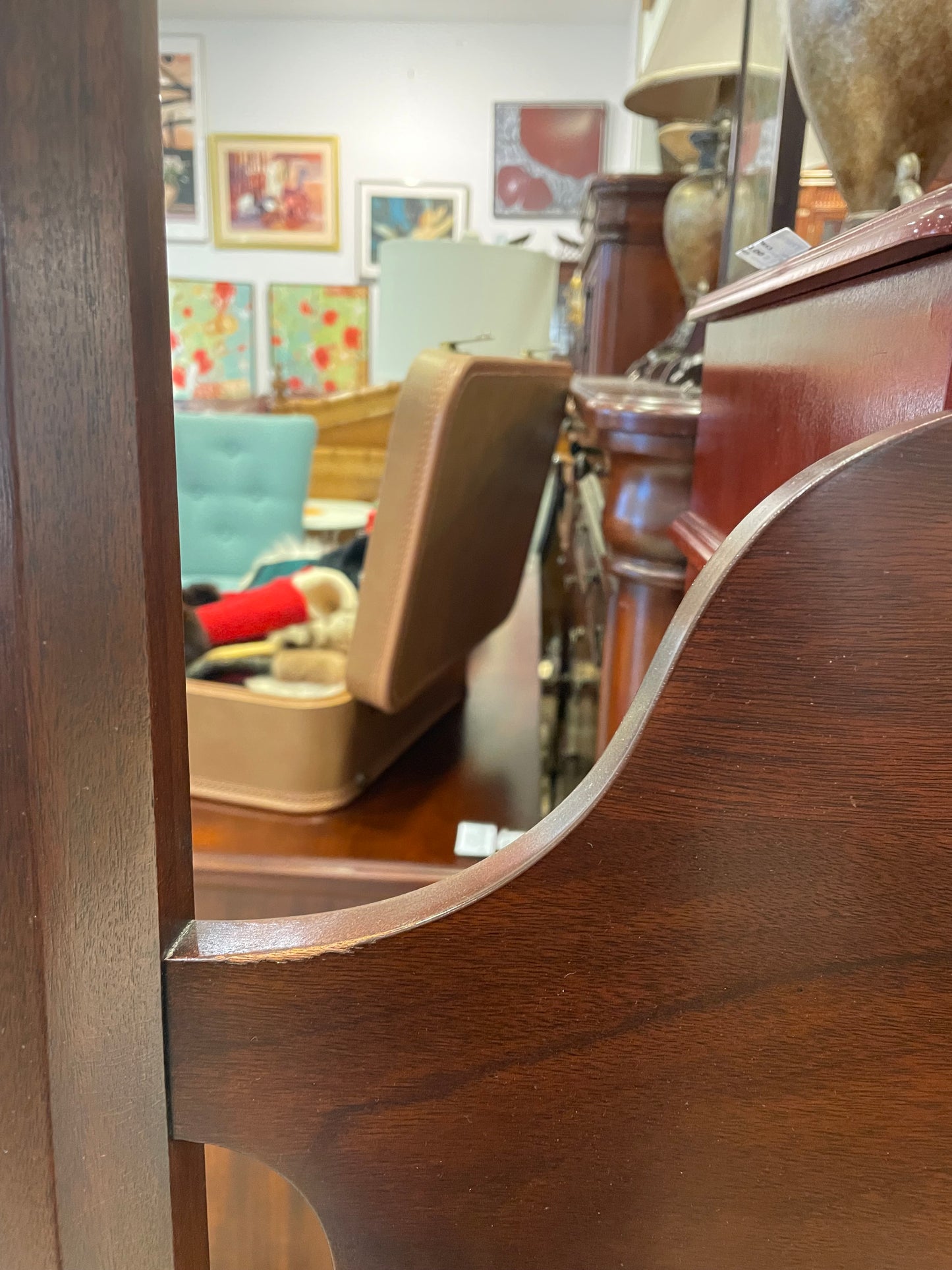 Henkel Harris Mahogany Canopy Queen Bed (3Q18X3)