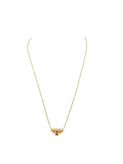 10k Baleine Tourmaline and Diamond Necklace (WRWL96)