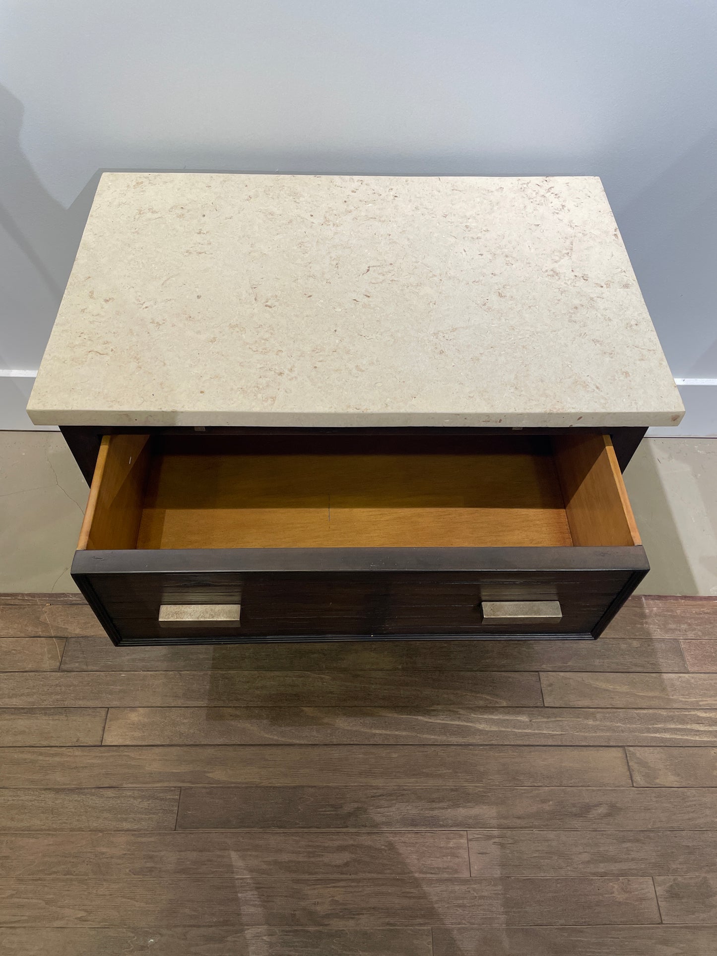 Kreiss Travertine Top Nightstands, A Pair (0A900W)