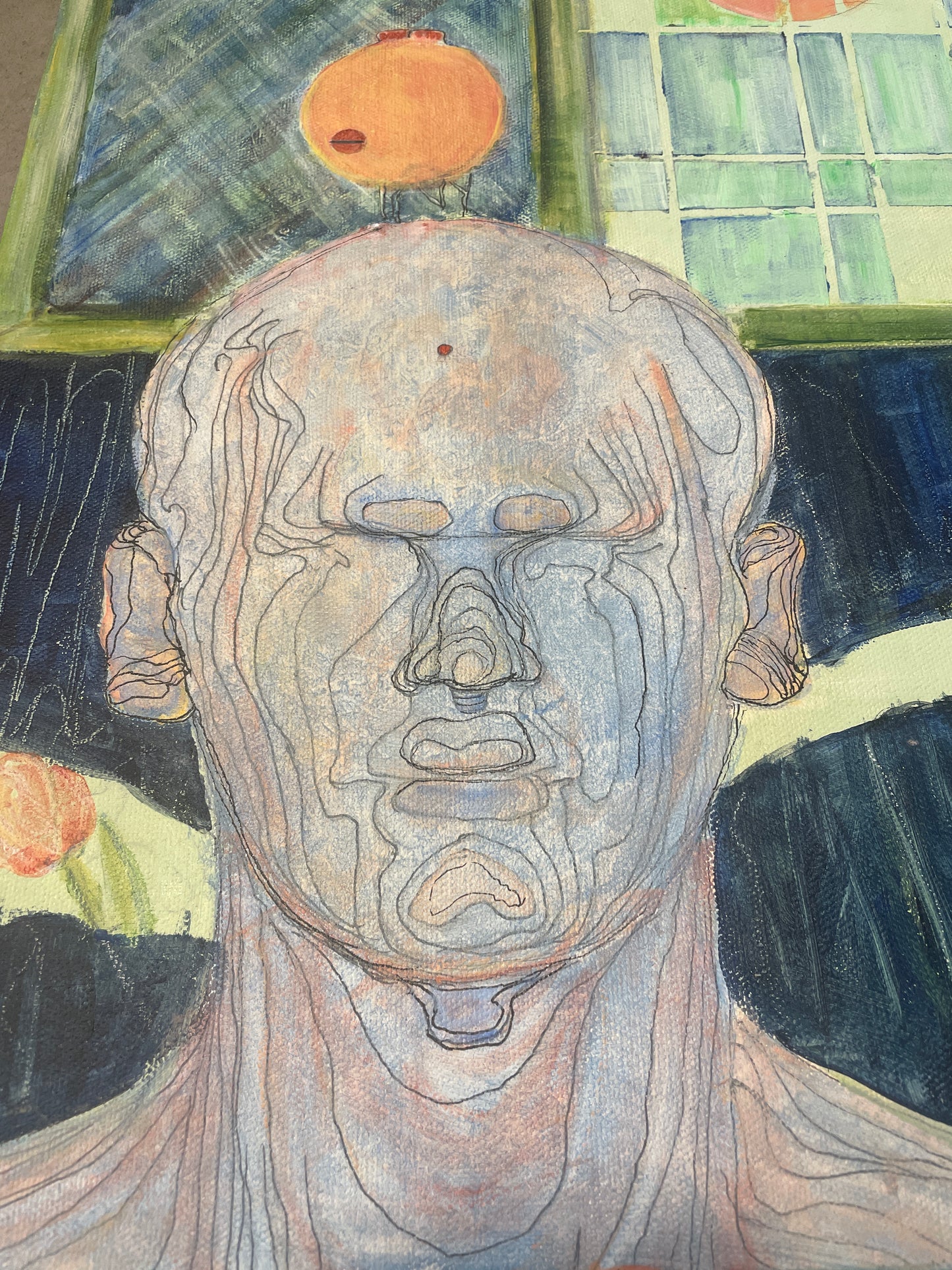 J Drury "Faces of Light" Acrylic on Canvas (0KY00H)