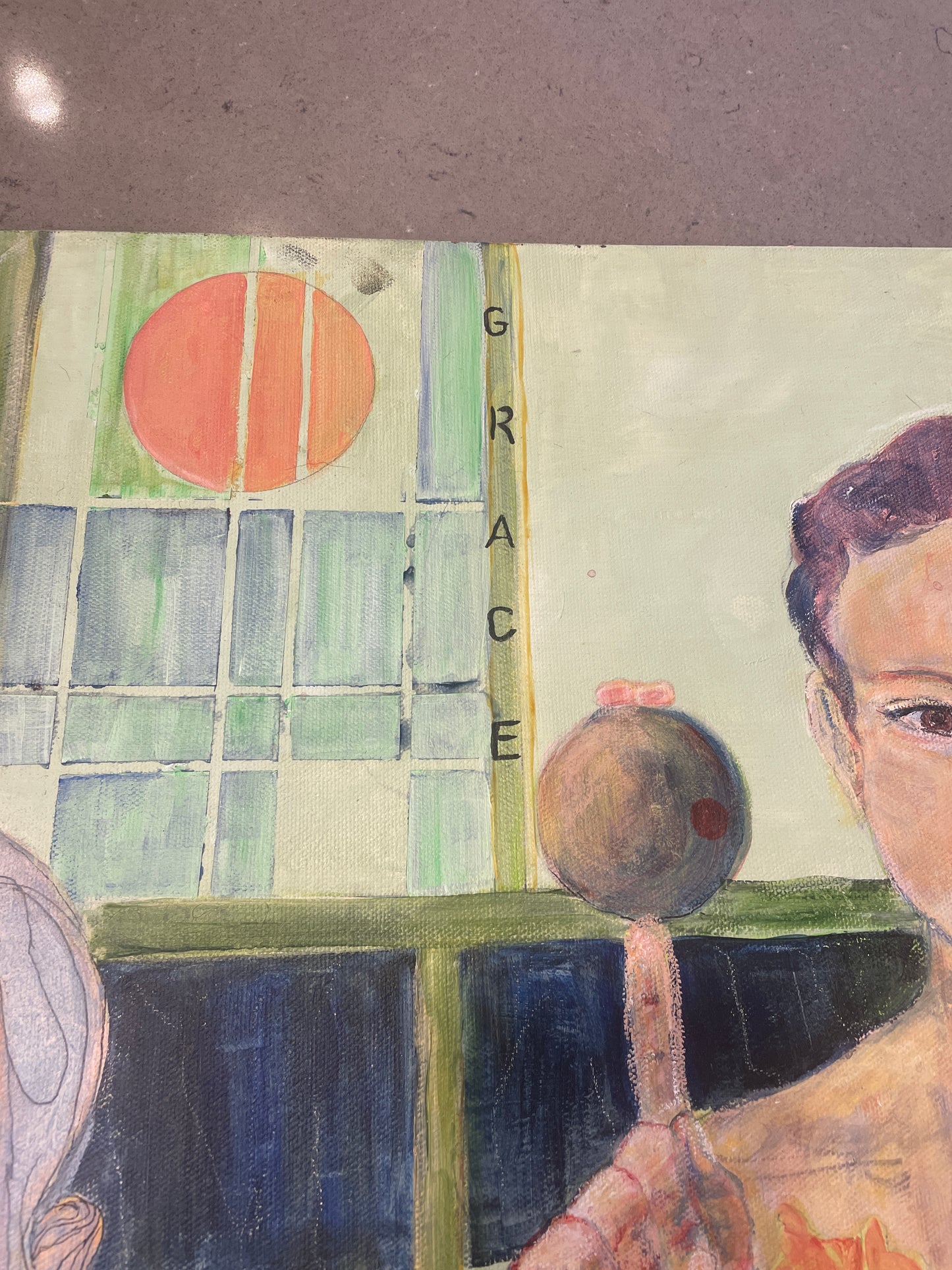 J Drury "Faces of Light" Acrylic on Canvas (0KY00H)