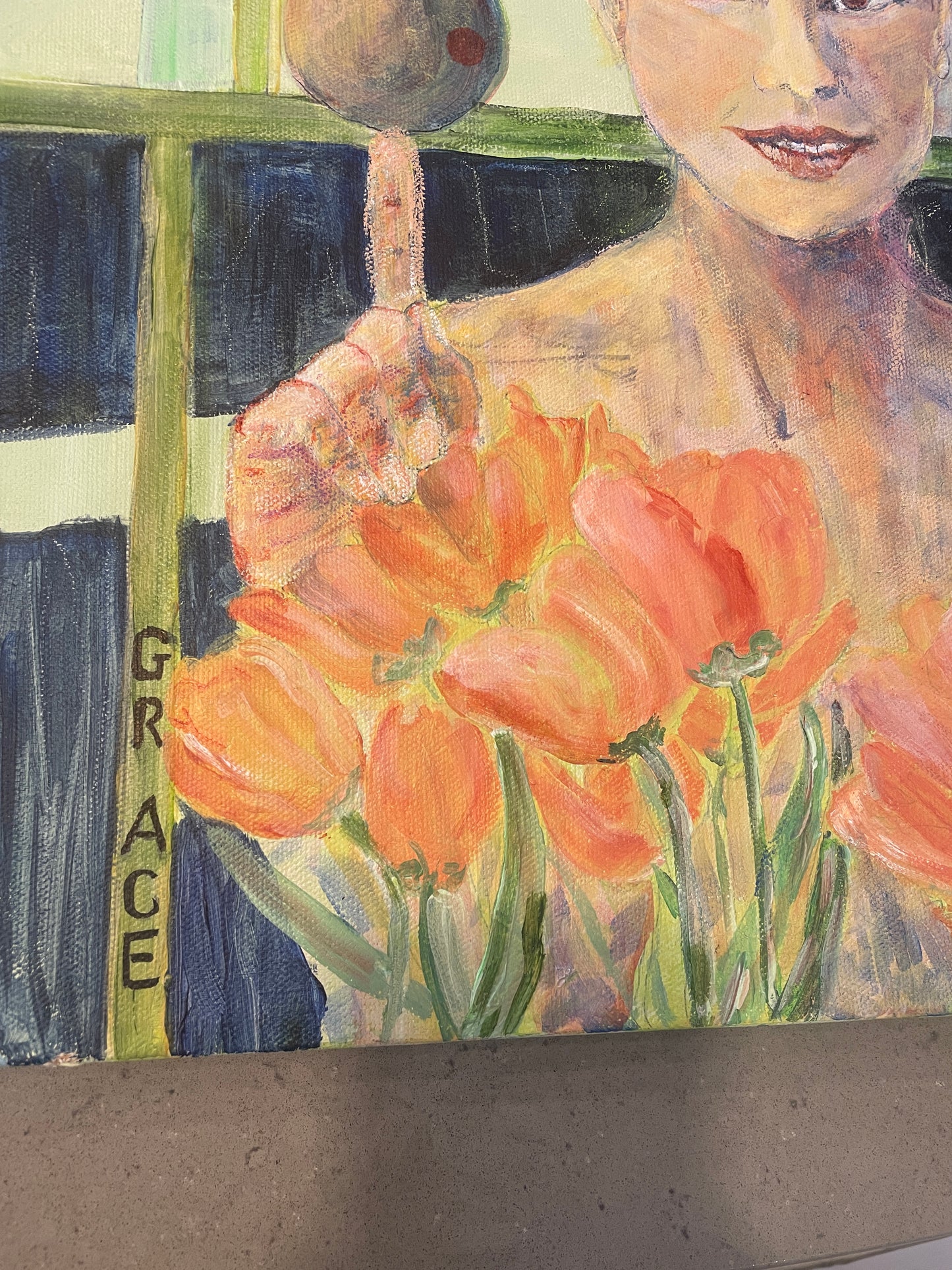 J Drury "Faces of Light" Acrylic on Canvas (0KY00H)