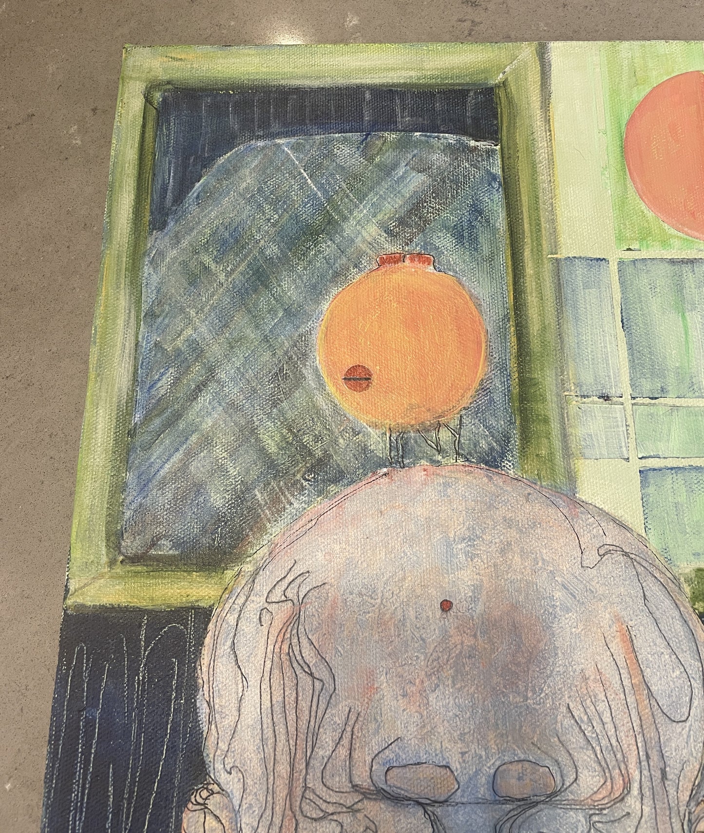 J Drury "Faces of Light" Acrylic on Canvas (0KY00H)