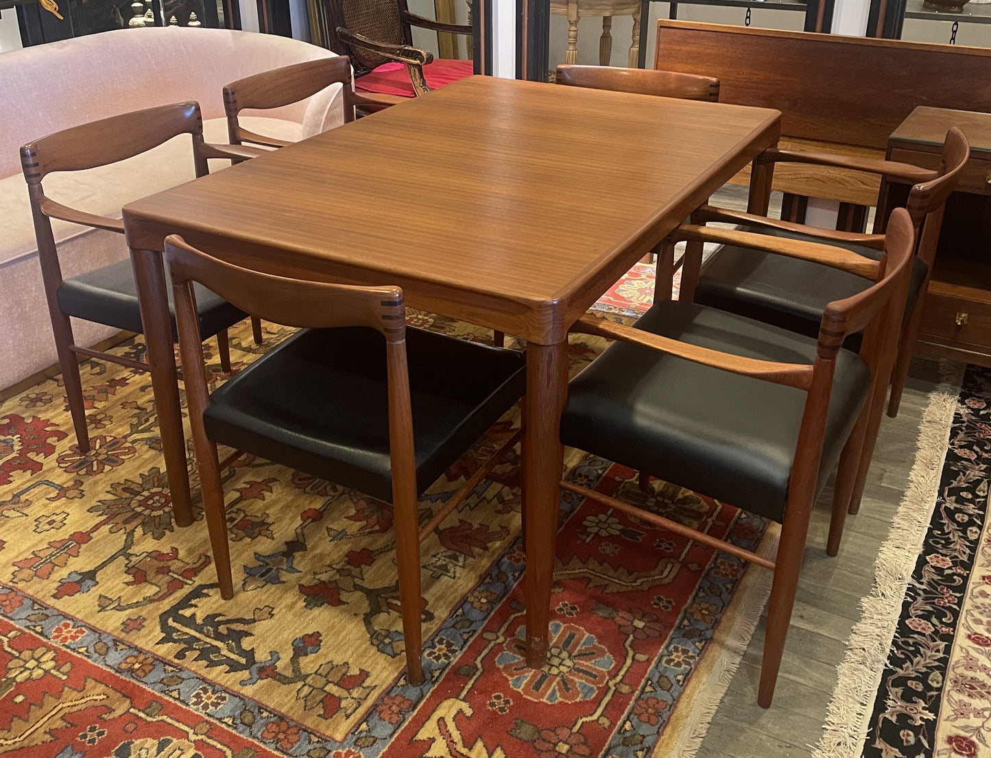 Bramin by HW Klein Mid Century Teak Dining Table and 6 Chairs (0L0001)