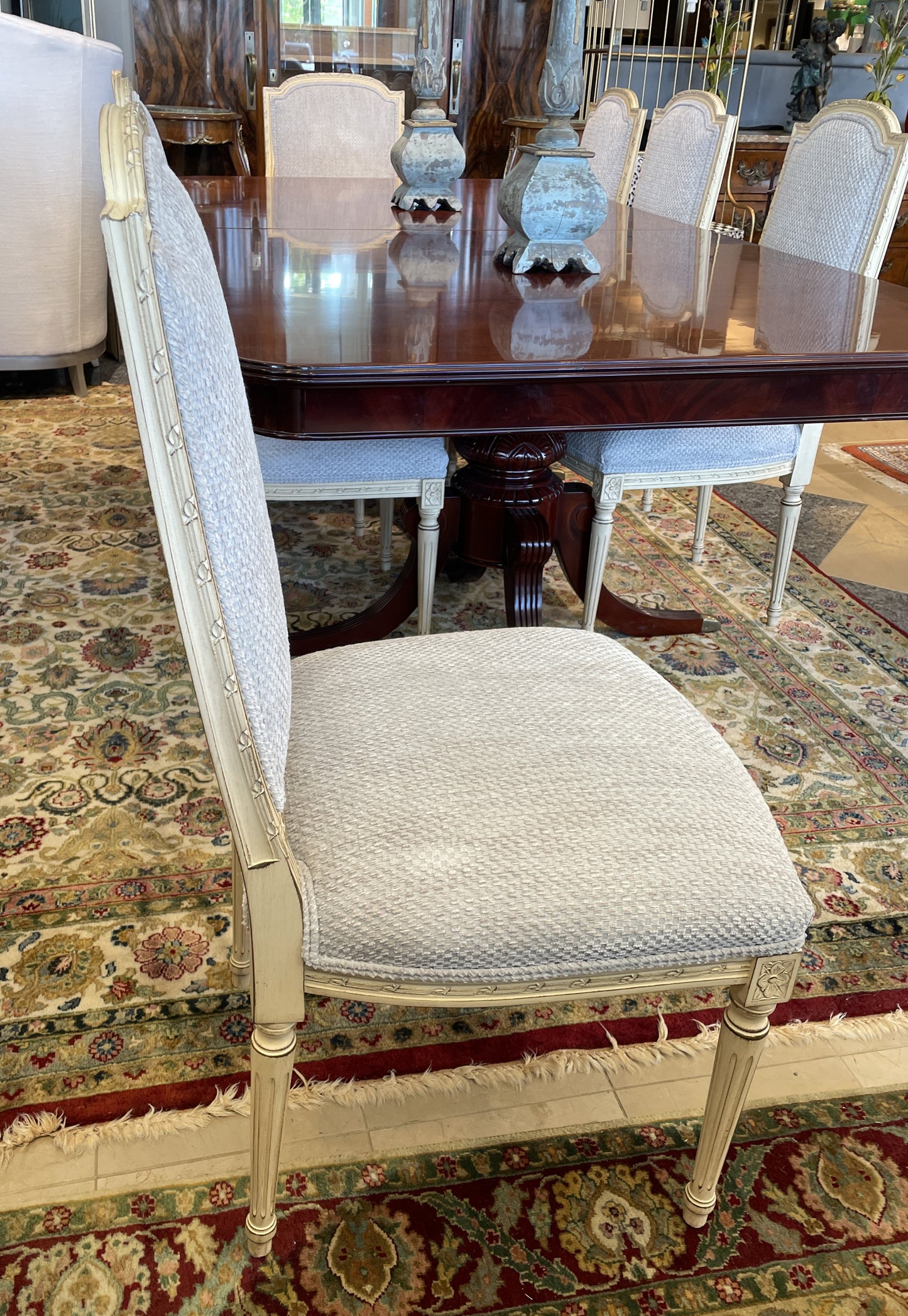 Louis XVI Style Dining Chairs, set of 10 (00Y007)