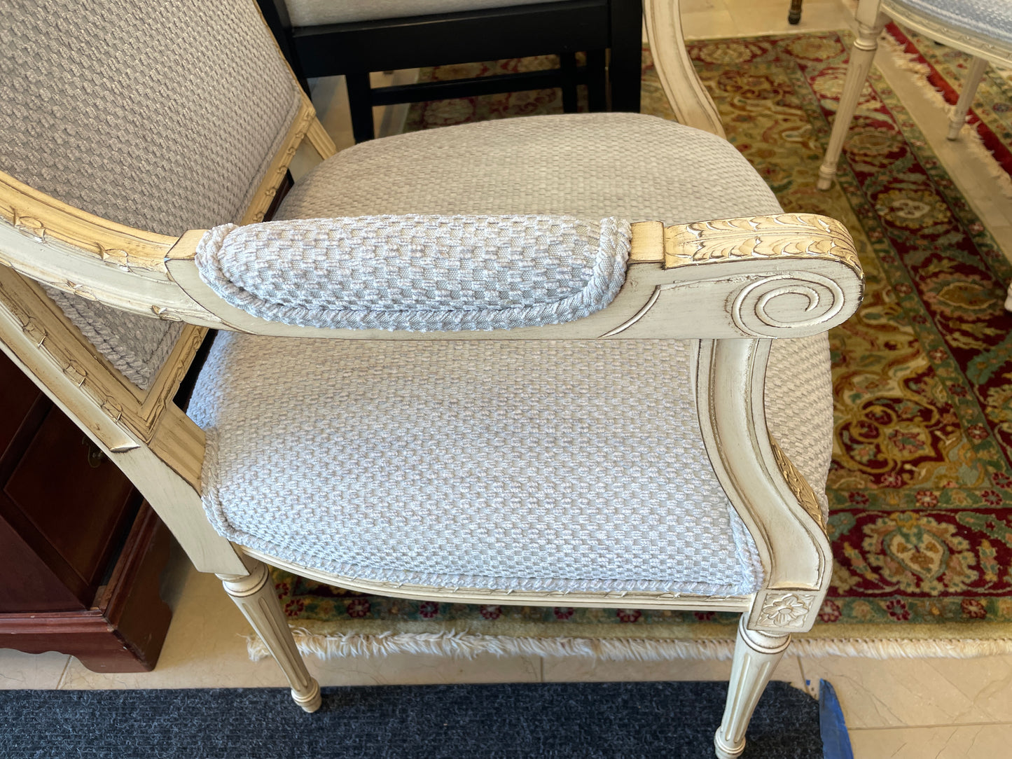 Louis XVI Style Dining Chairs, set of 10 (00Y007)