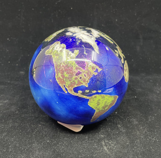 James Lundberg Luminescent World Paperweight (0CM002)