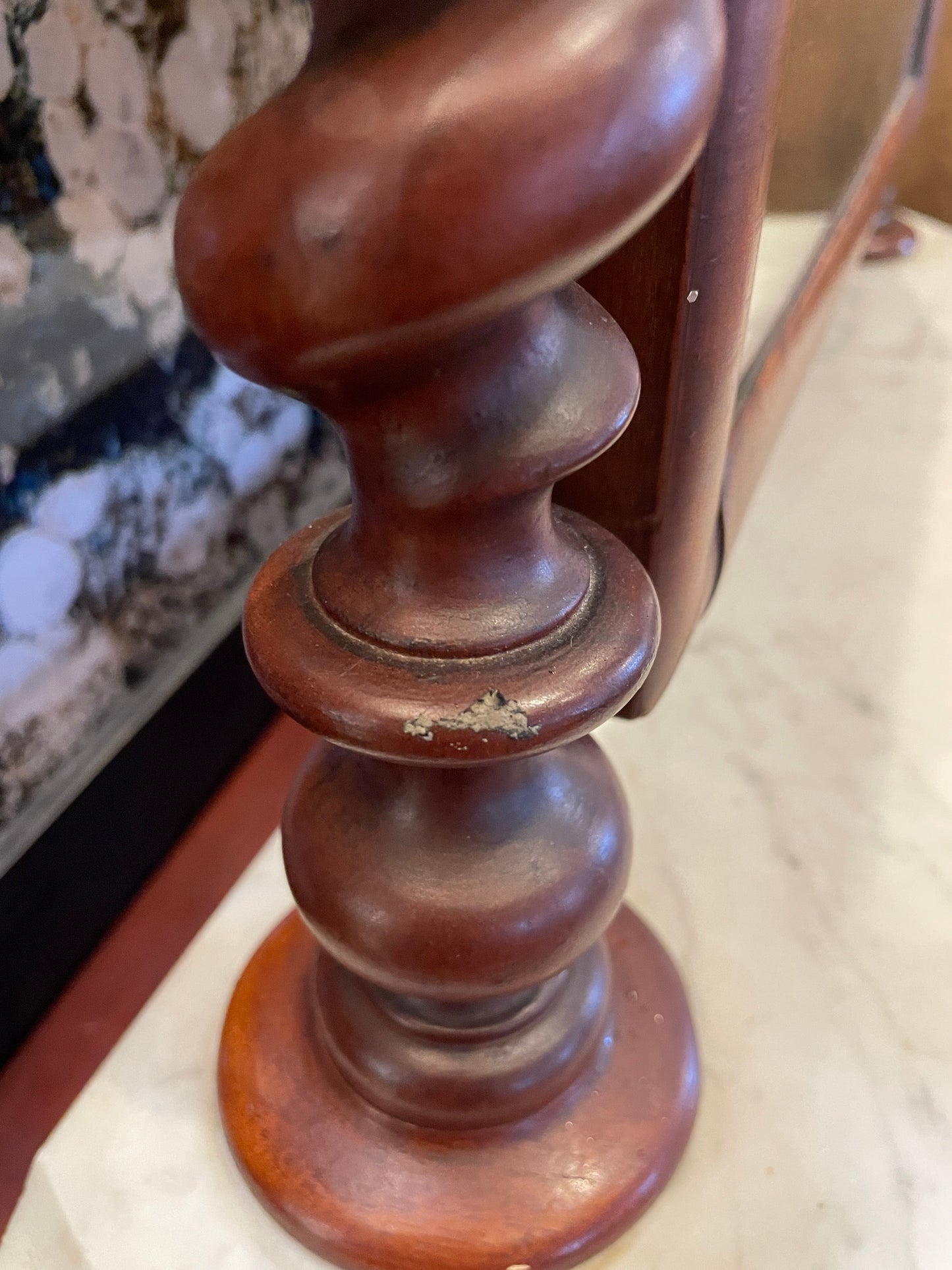 Antique Barley Twist Shaving Mirror, AS IS (0KT006)