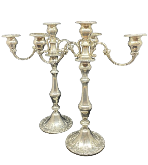 Pair of Gorham Chantilly Sterling Candelabras (0CQ001)