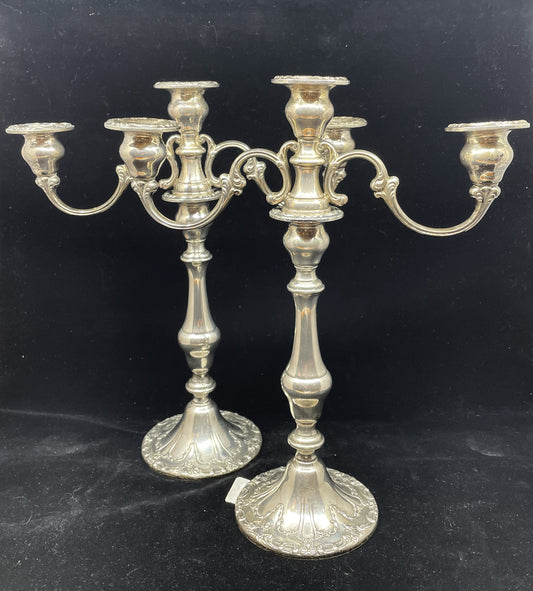 Pair of Gorham Chantilly Sterling Candelabras (0CQ001)