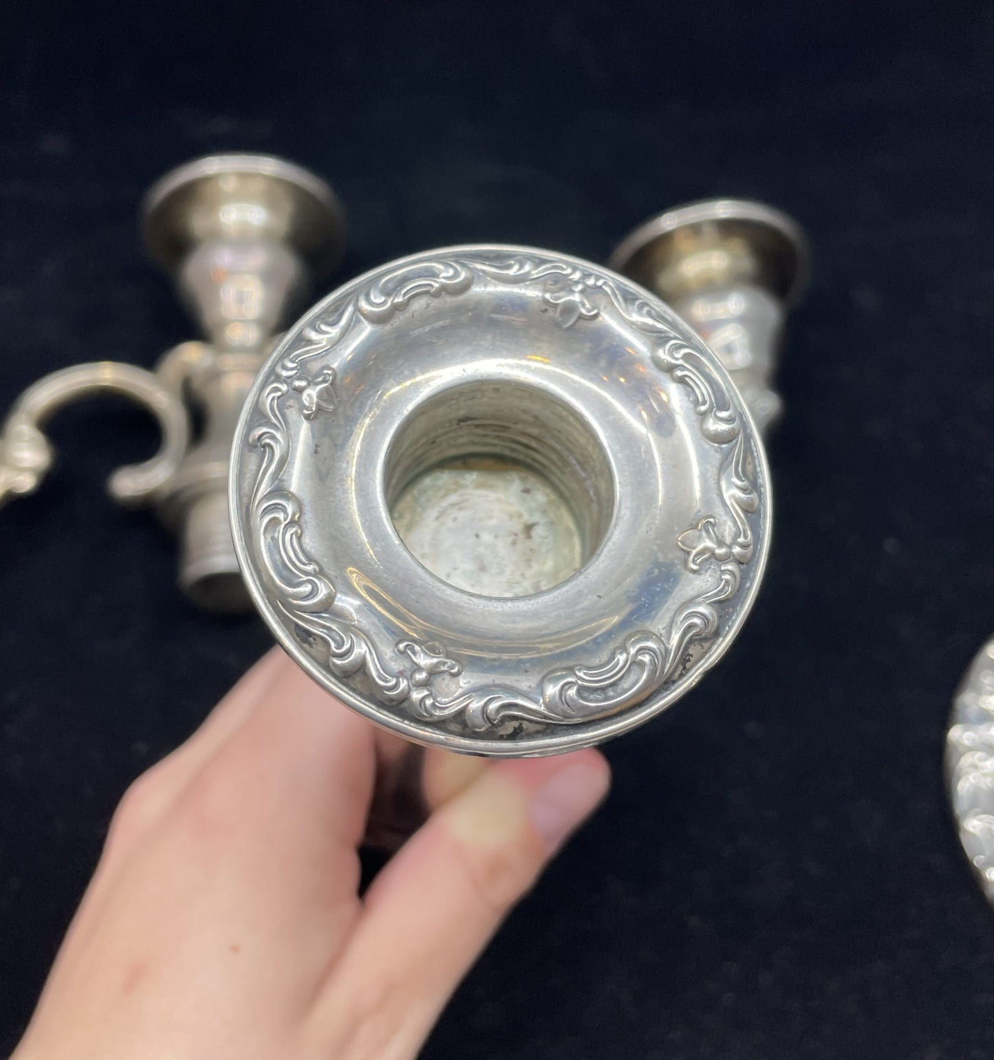 Pair of Gorham Chantilly Sterling Candelabras (0CQ001)