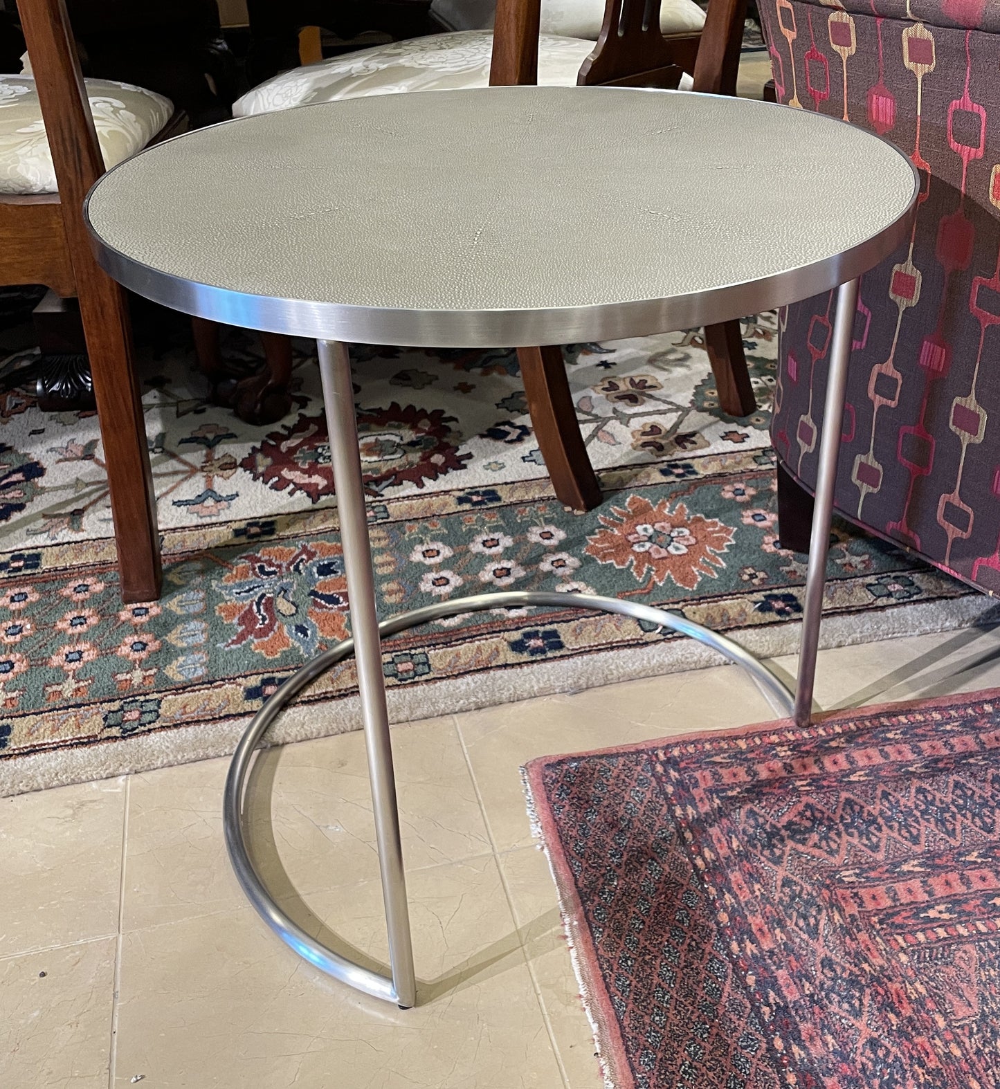 Restoration Hardware Graydon Nesting tables with Shagreen top (033006)