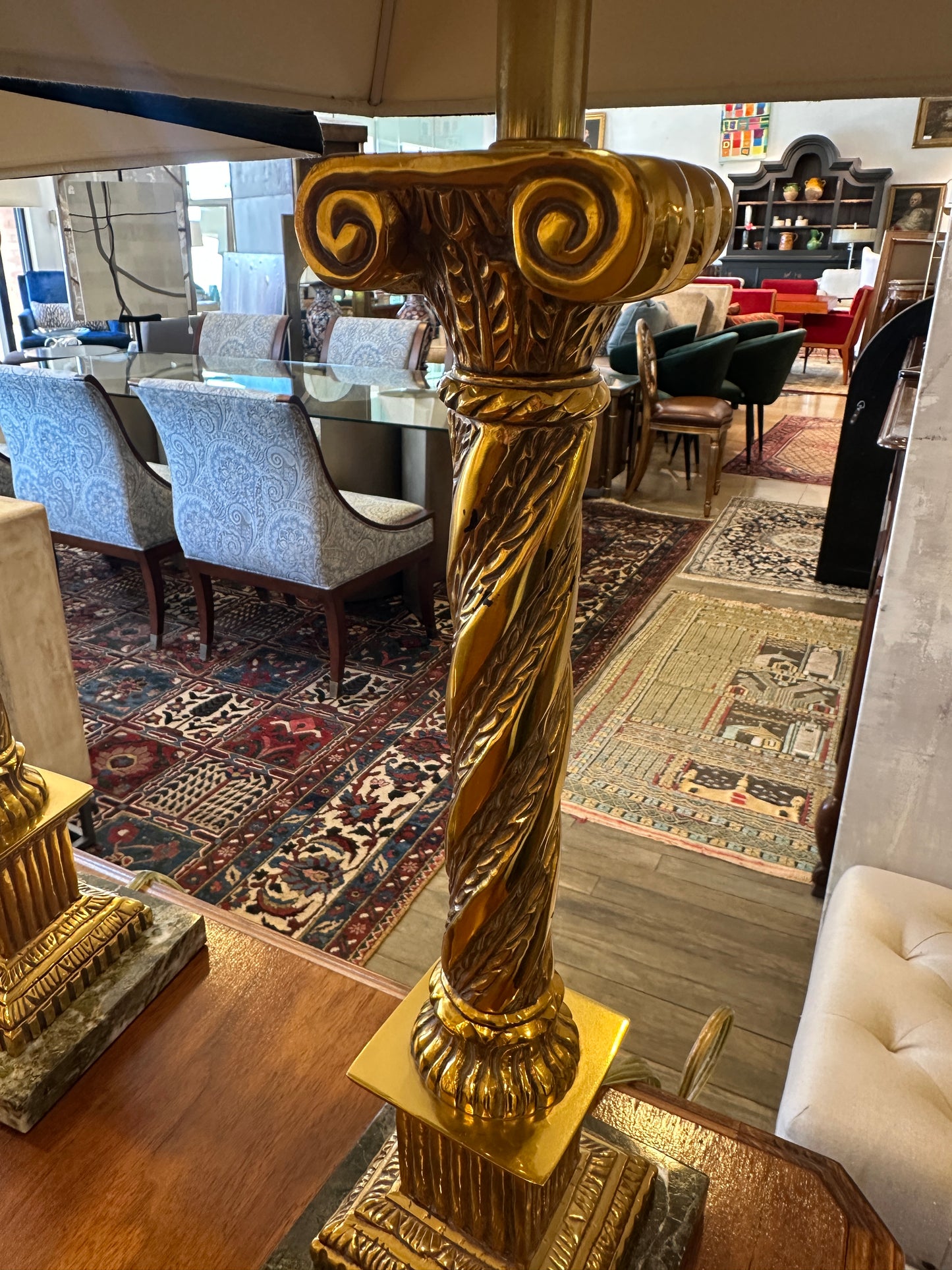 Pair Frederick Cooper Neoclassical Column Lamps (0MJ00D)