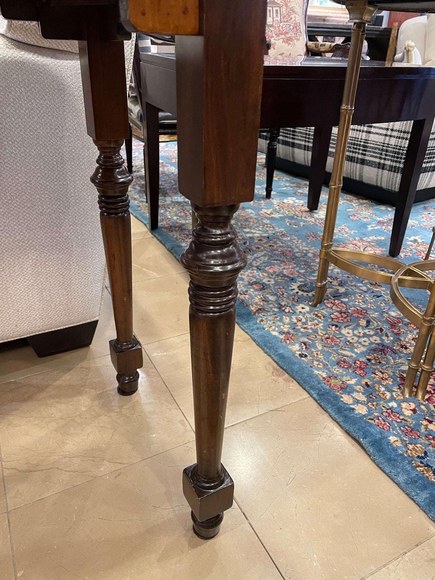 Oval Parquetry Library Table or Bar Table (00Y00H)