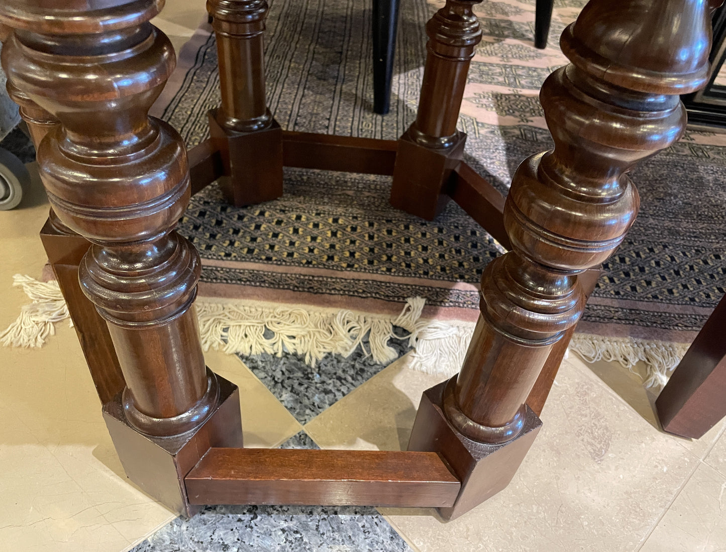 Walnut Hexagon Center Table (00Y00I)