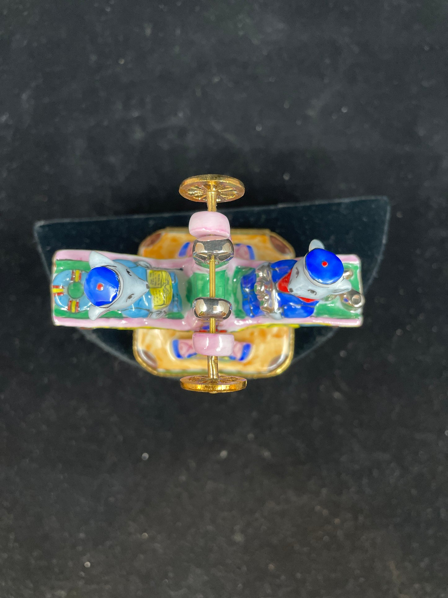 Limoges Carnival Ride with Mice Trinket Box