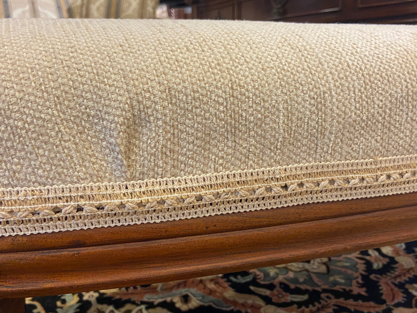 Upholstered Oval Ottoman (27691)