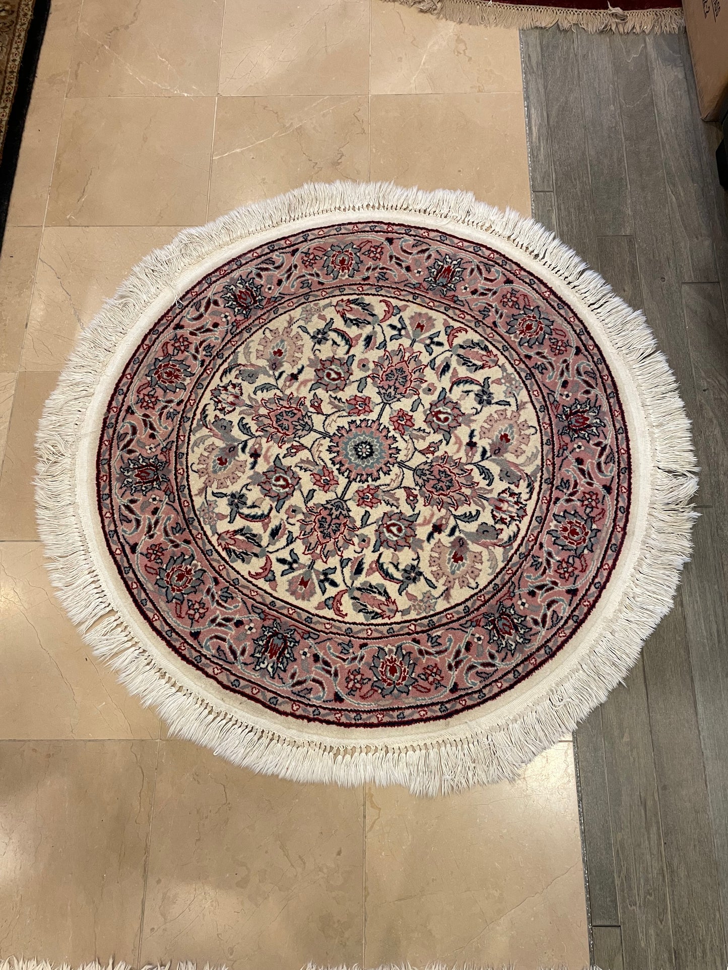Round Hand Knotted Accent Rug