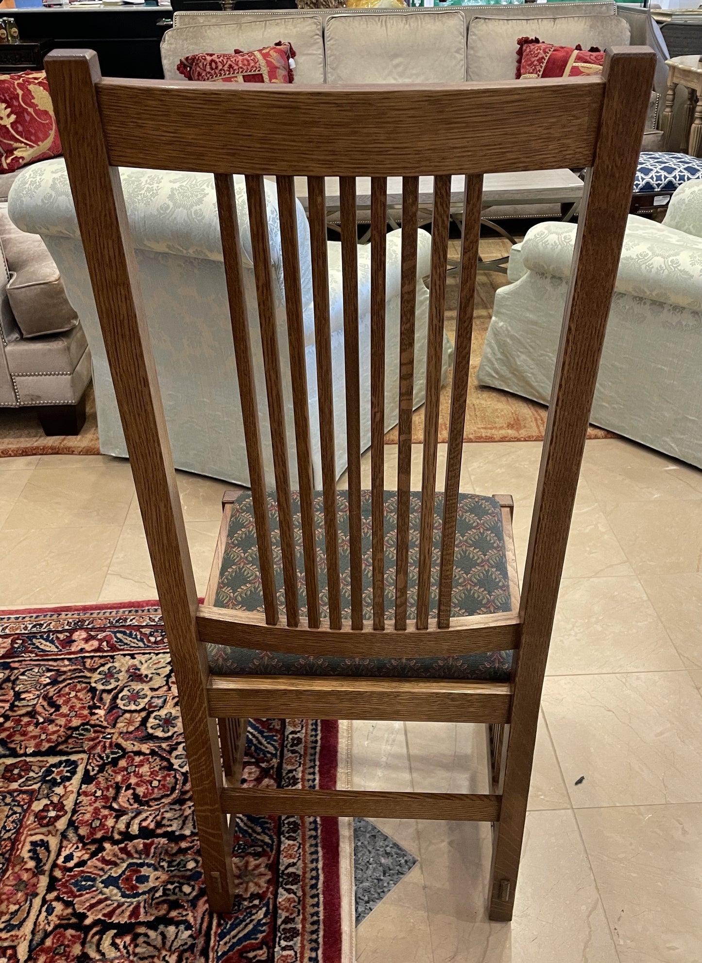 Stickley Mission Trestle Table with 6 Chairs (0OP001)
