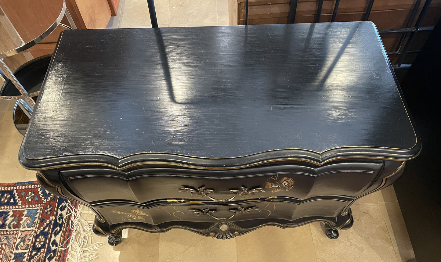 Two drawer chest with butterflies, AS IS (0OQ00F)