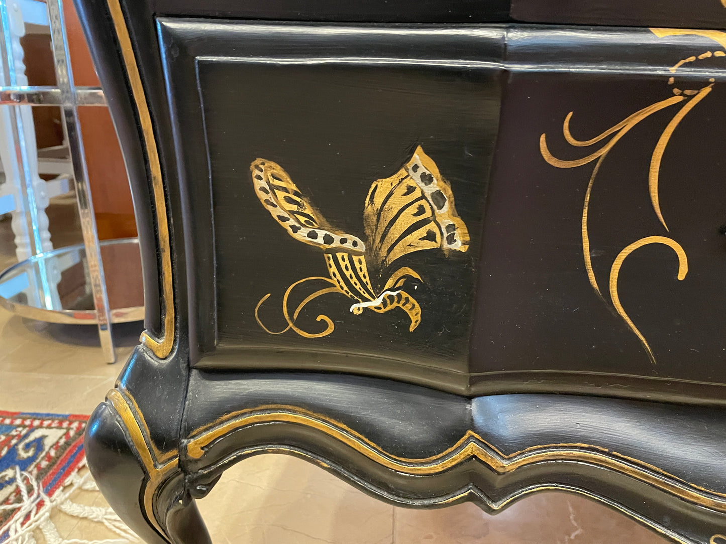 Two drawer chest with butterflies, AS IS (0OQ00F)