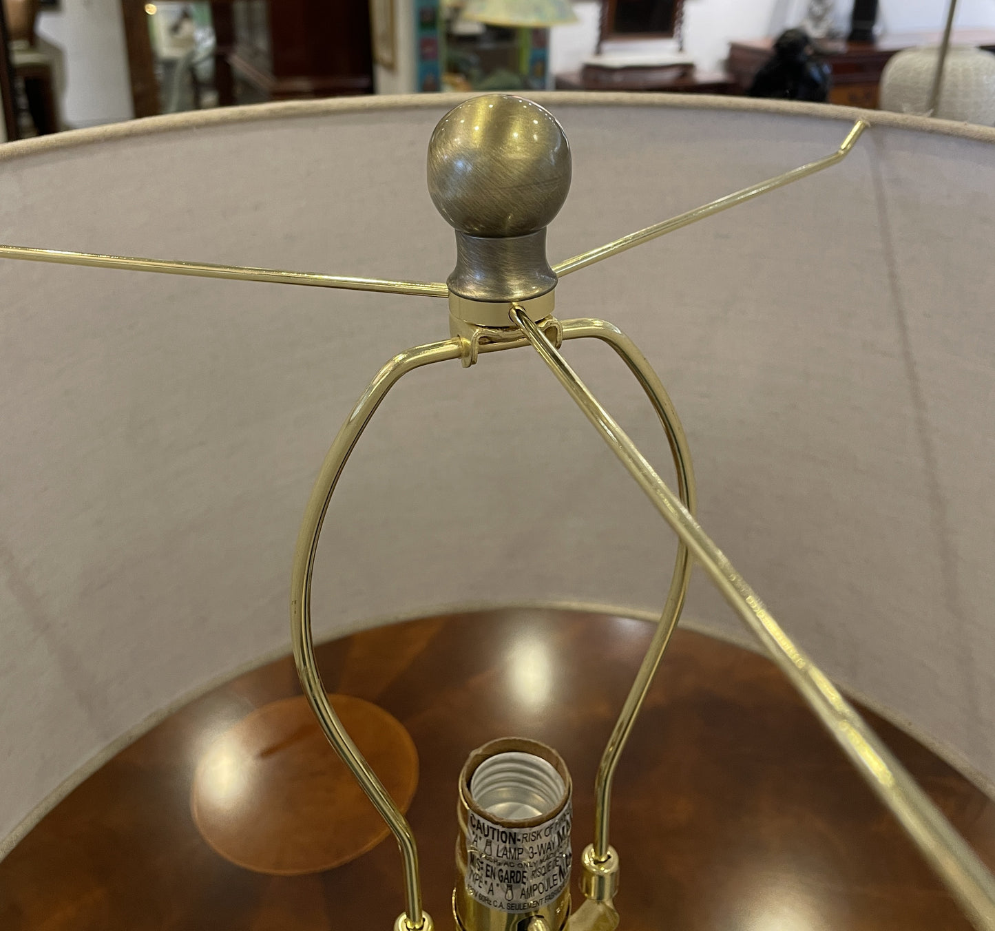 Bassett "Marsham" Brushed Gold Lamps, A Pair (03T003)
