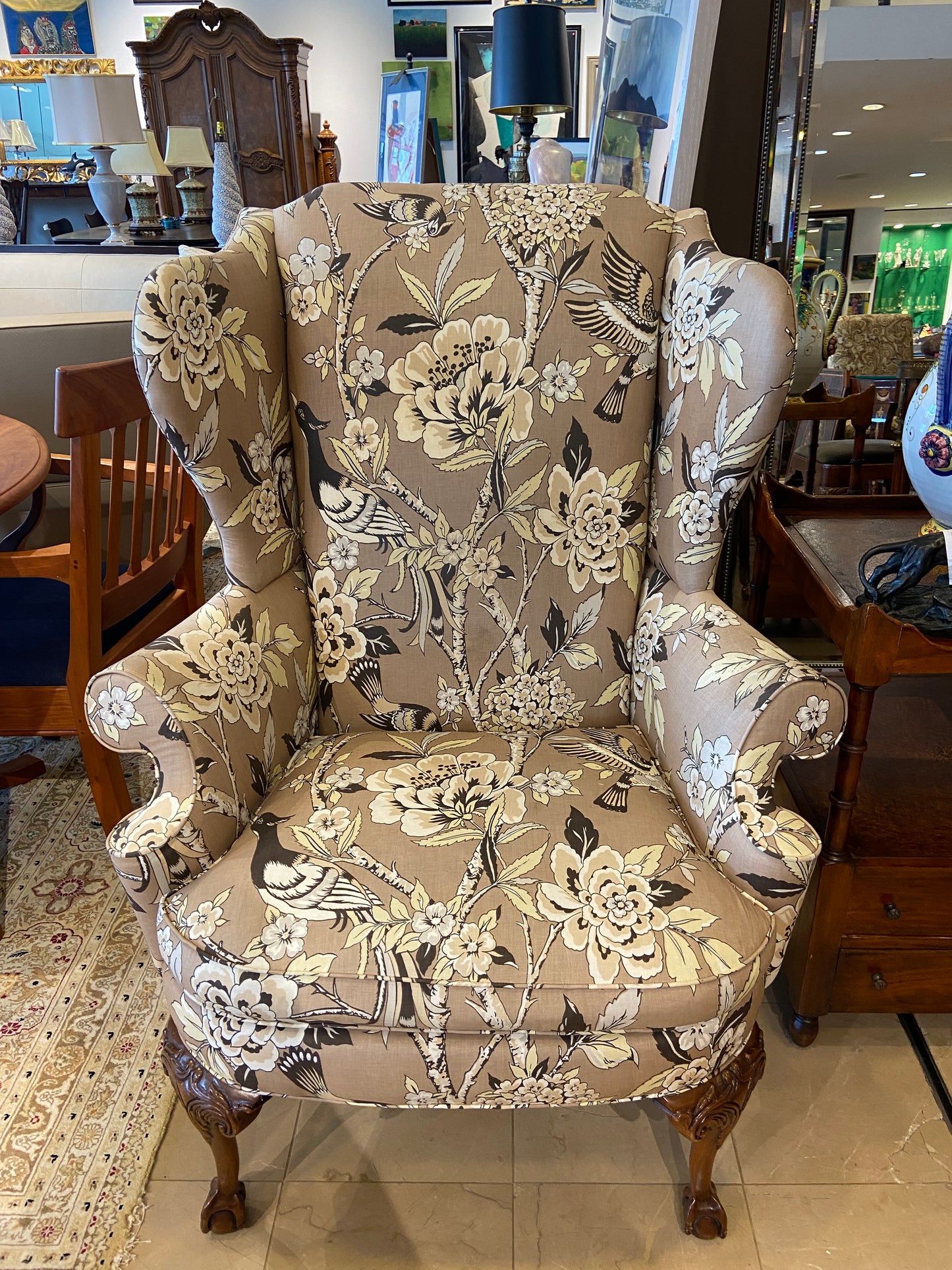 Southwood Patterned Wingback Chair (24990)
