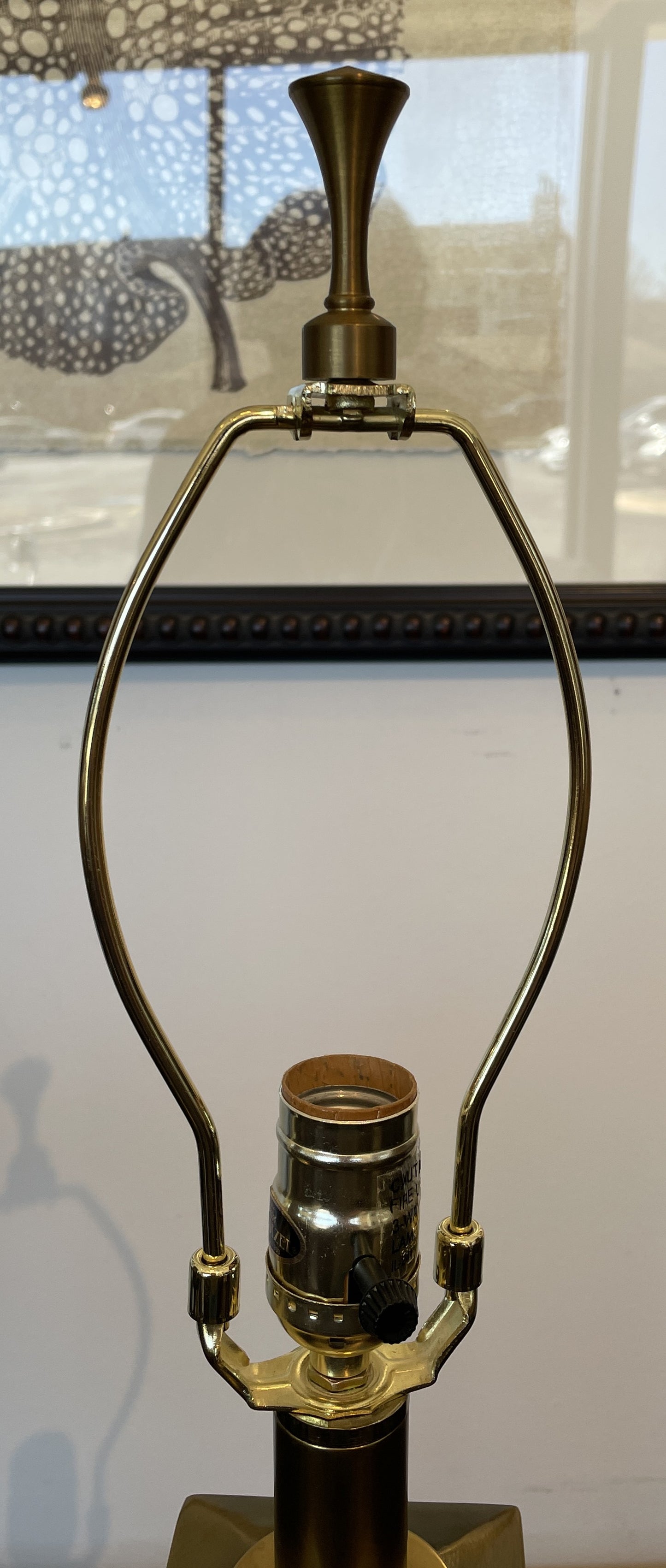 Quoizel Brushed Brass Table Lamps, a Pair (0L5003)